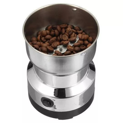 Morning Seven Coffee Grinder with stainless steel body and compact design