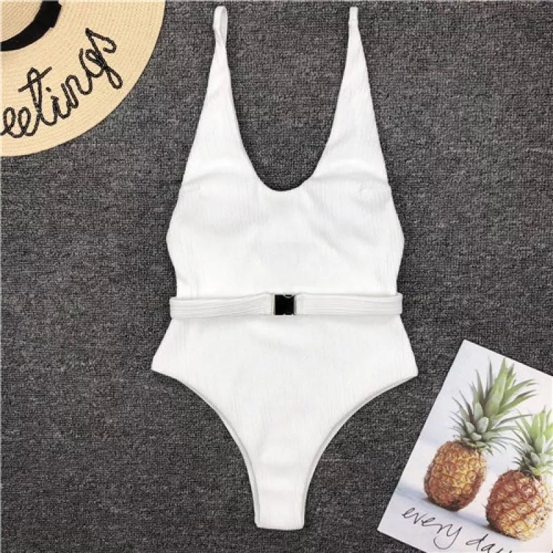 Women's white grid pattern swimsuit with vinylon fabric, available in multiple sizes and colors