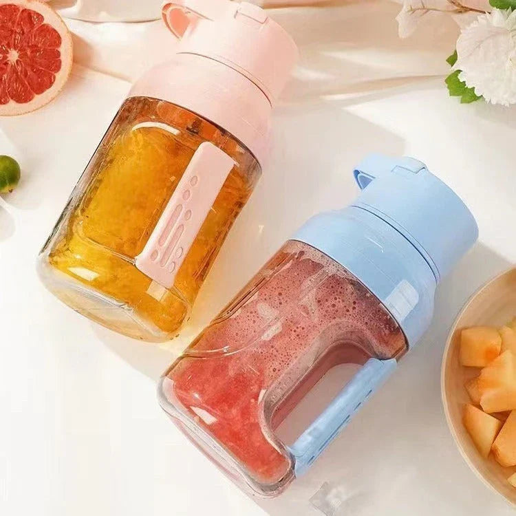 Portable Electric Juicer with Double-Handled Design, Large 50oz Capacity, and USB Charging for On-the-Go Convenience