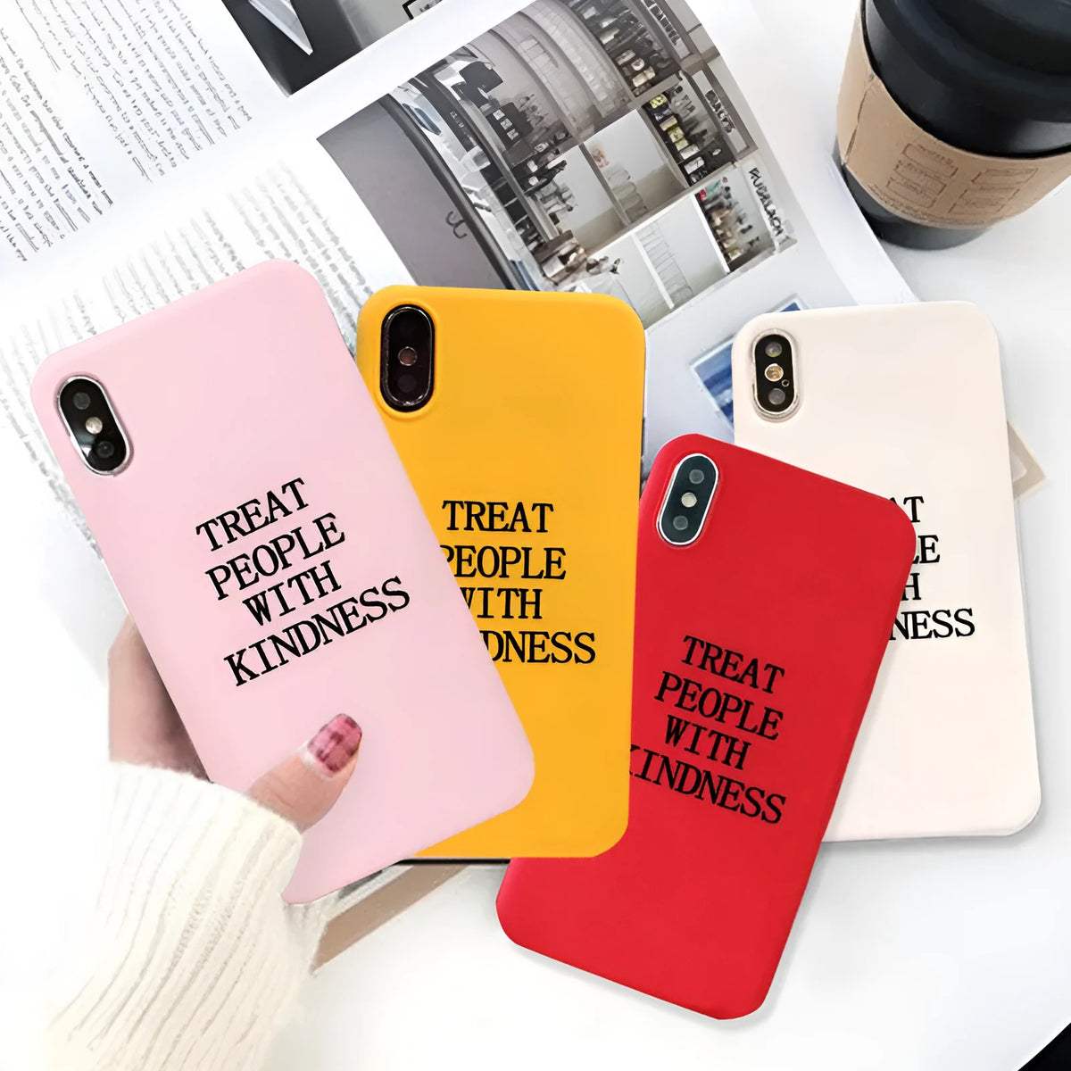 Printed TPU phone case with colourful design for iPhone and Samsung devices