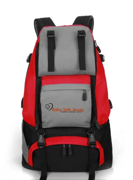 Durable 40L hiking backpack made of premium nylon with reinforced straps and breathable mesh back panel