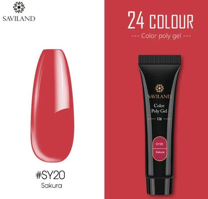 15g colored crystal nail extension glue with UV protection in various colors