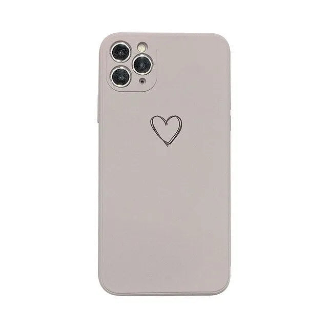 Silicone iPhone case in solid colours like black, green, pink, and white, showing TPU material and slim back cover design
