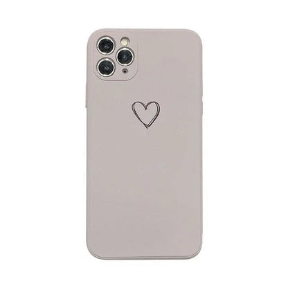 Silicone iPhone case in solid colours like black, green, pink, and white, showing TPU material and slim back cover design