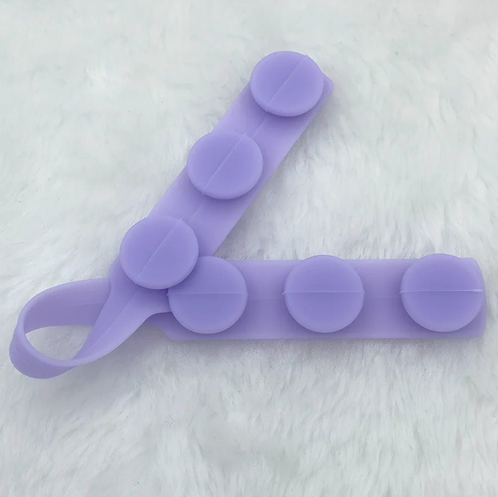 Silicone mask extension strap showing 1.5cm width and colour options including transparent