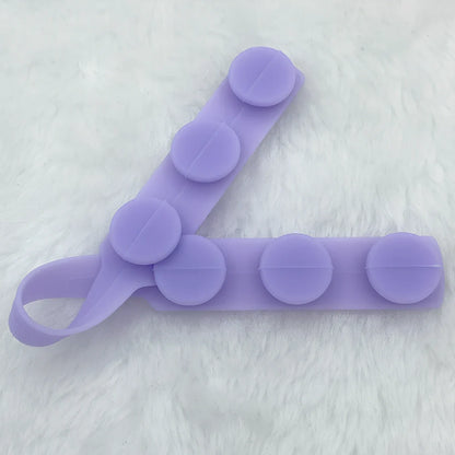 Silicone mask extension strap showing 1.5cm width and colour options including transparent