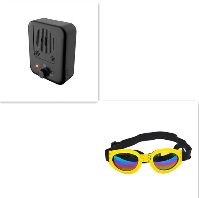 Ultrasonic anti-barking device for dogs with automatic 50-foot detection, suitable for outdoor mounting