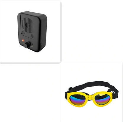 Ultrasonic anti-barking device for dogs with automatic 50-foot detection, suitable for outdoor mounting