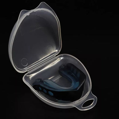 Professional boxing Sanda braces in blue with transparent storage box