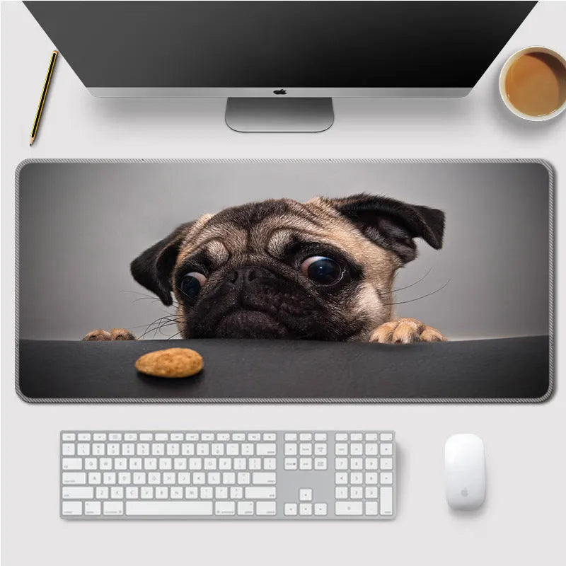 Large landscape mouse mat in rubber and cloth, lock thickened, anti-slip, 300x700mm to 400x900mm.