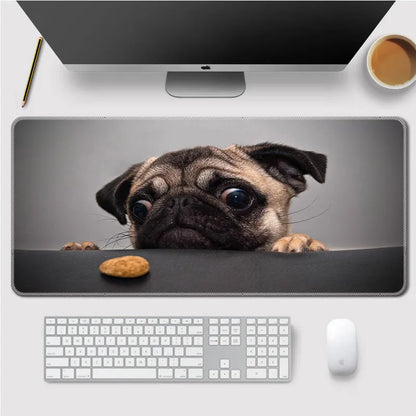 Large landscape mouse mat in rubber and cloth, lock thickened, anti-slip, 300x700mm to 400x900mm.