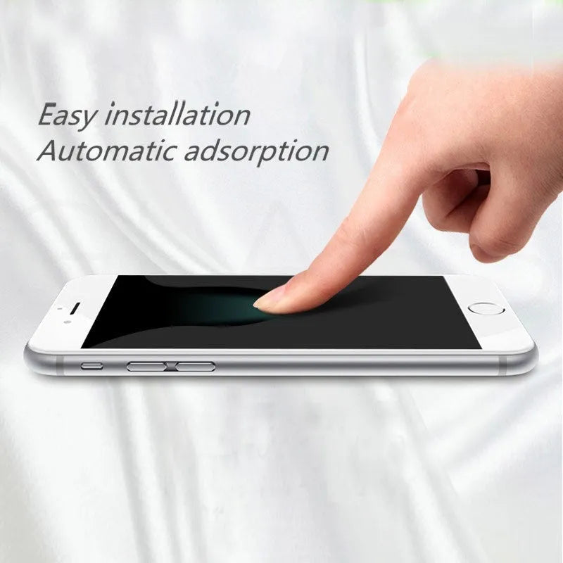 Tempered glass screen protector with 9H hardness and oleophobic coating for iPhone and Samsung phones