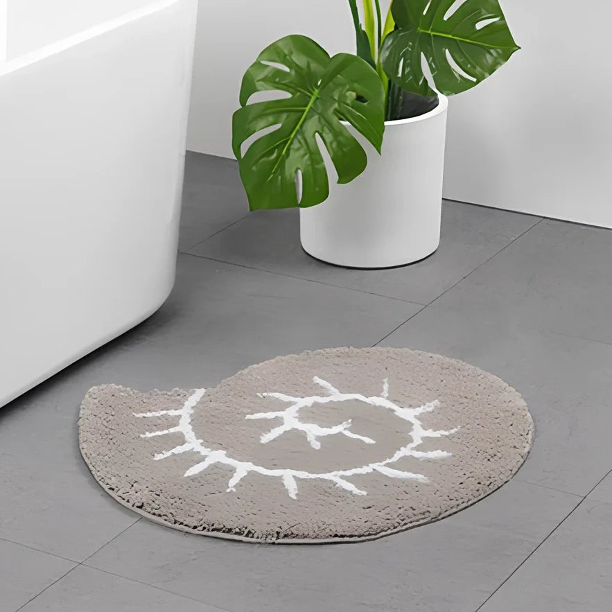 60x60cm cartoon bathroom mat with plant patterns and character designs