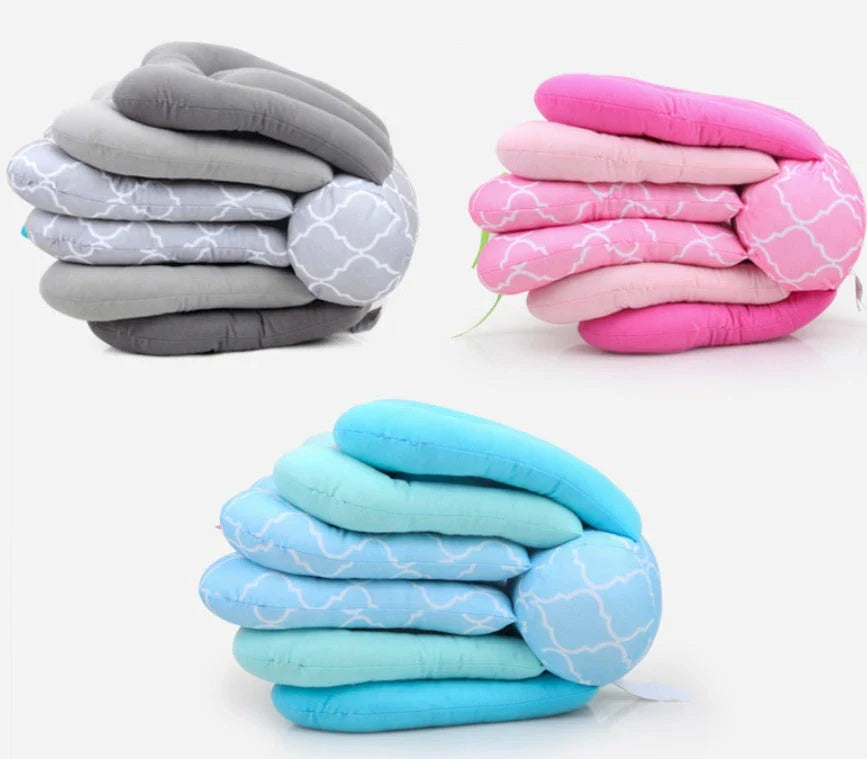 Adjustable breastfeeding pillow with soft, cloud-like filling and rectangular shape for customized comfort and support during feeding and bonding moments with your baby.