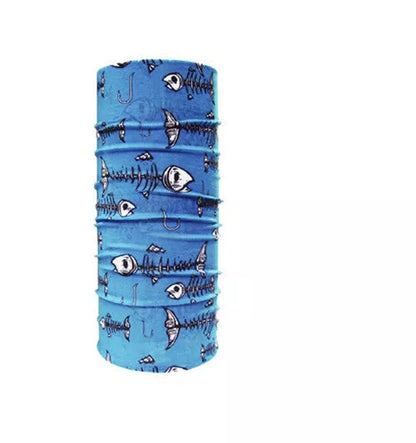 Polyester sports bandana for cycling and sun protection in various patterns