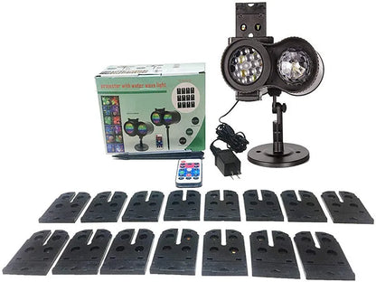 Outdoor waterproof double tube animated watermark light with IP65 rating and soft LED illumination