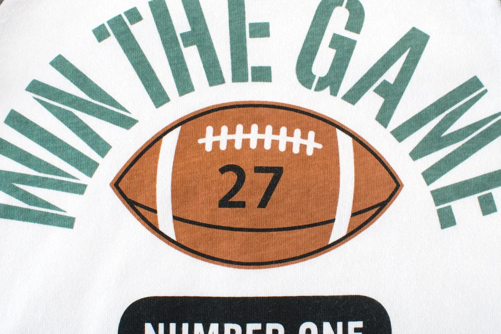 Korean boy's green long-sleeve bottoming shirt with soft-treated fabric, size chart showing measurements
