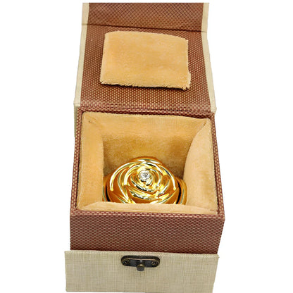 Iron Rose Jewellery Box in silver red, 10x8x5cm with rose motif and divided compartments for small accessories