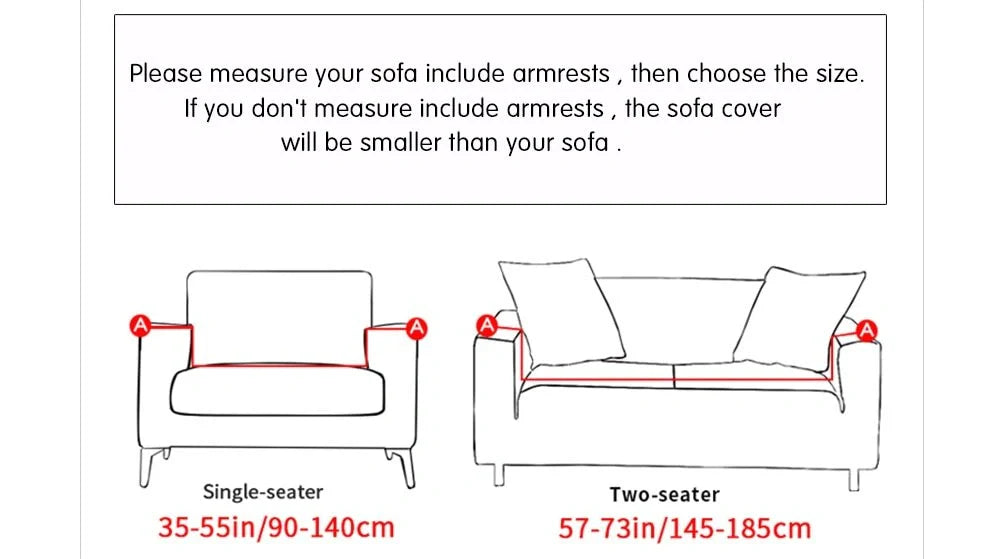 Stretchable polyester-spandex sofa cover with non-slip design in various colors