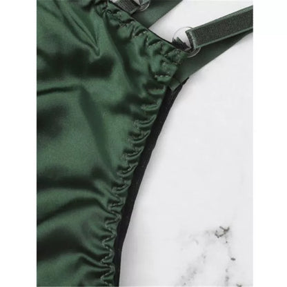 Sexy lingerie set with floral pattern and fitted straps in multiple colors