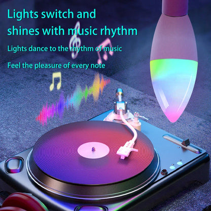 Smart WiFi RGBCW dimmable LED bulb with voice control for home lighting and decor