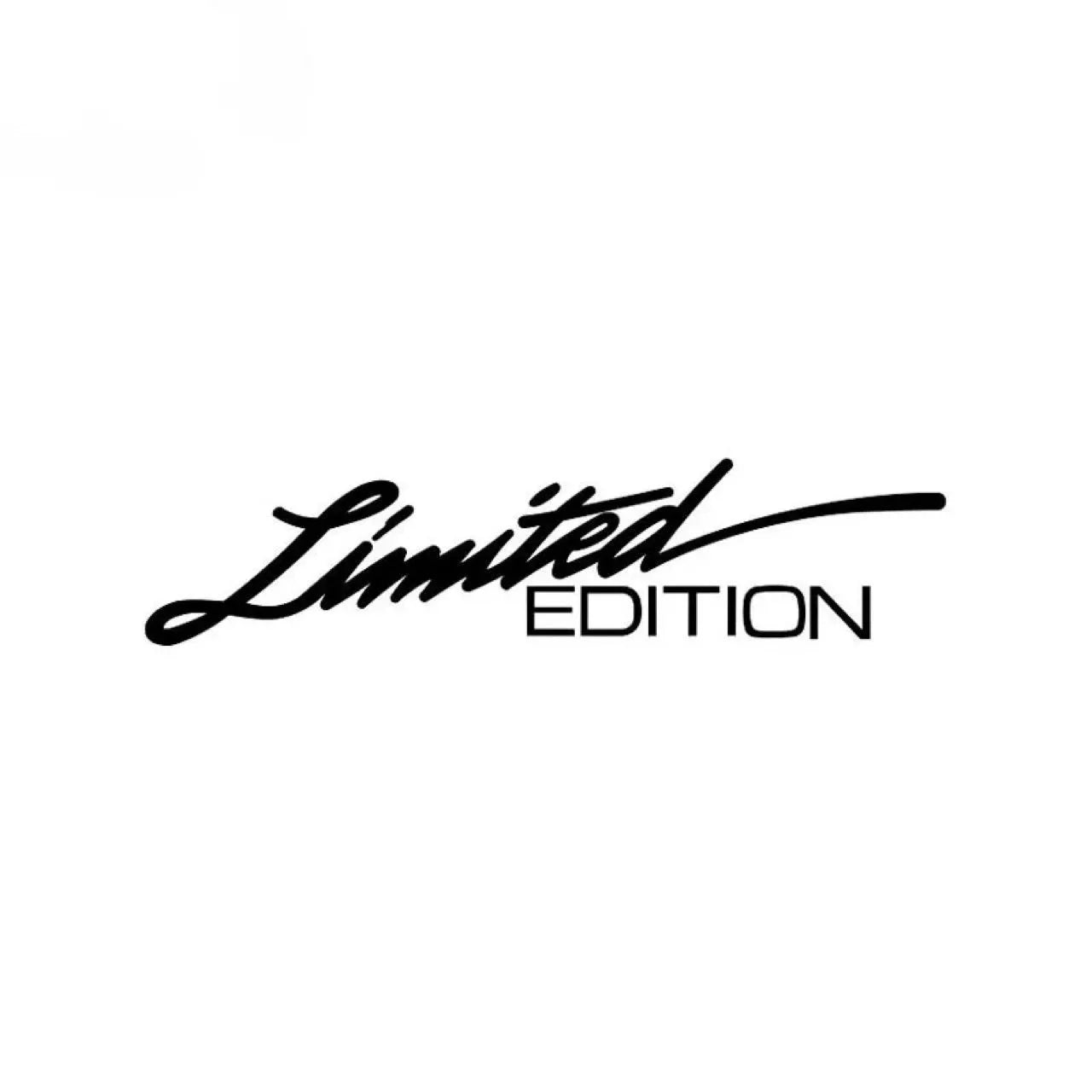 Black laser reflective car sticker with text design on PET material.