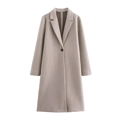 Women's long sleeve polyester jacket in solid colour, regular fit, sizes XS to L