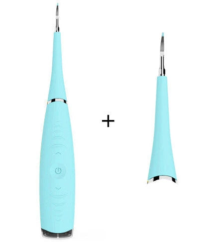 Rechargeable waterproof electric dental cleaner tool with high-frequency vibration technology for effective plaque and tartar removal