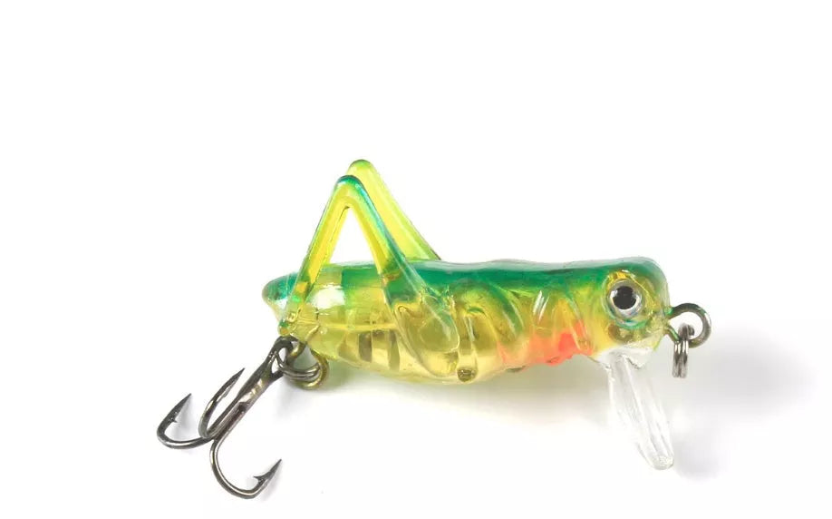 Hard bait grasshopper fishing lure in multiple colors for effective fishing