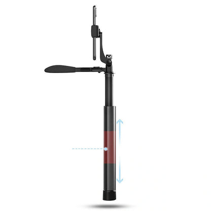 Bluetooth selfie stick with remote control and tripod in black