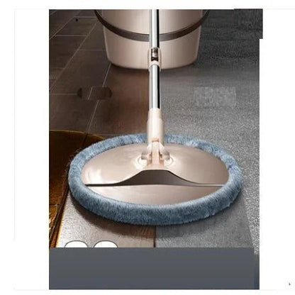 Rotary Mop with Microfiber Cloth and Stainless Steel Handle for Efficient Wet and Dry Cleaning
