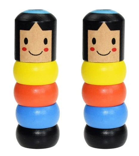 Immortal Daruma Unbreakable Wooden Man Magic Toy in action