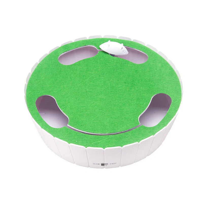 Automatic mouse cat teaser toy with remote control in blue, green, and rose red