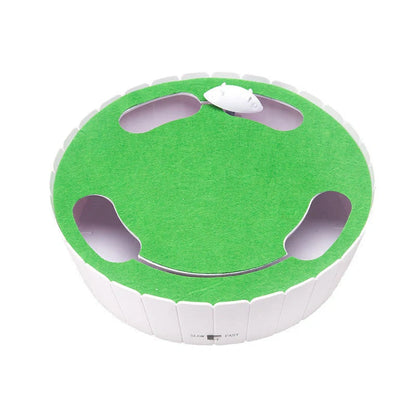 Automatic mouse cat teaser toy with remote control in blue, green, and rose red