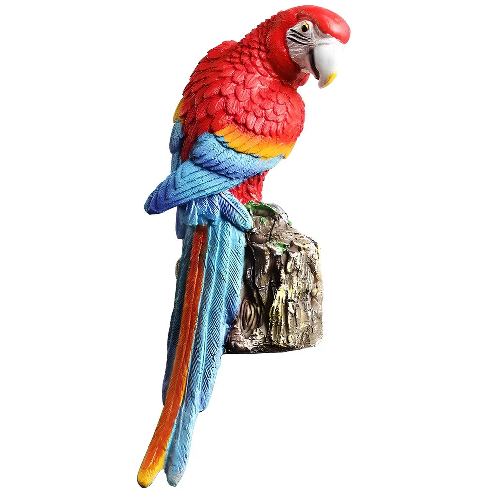 Solar owl garden light with realistic design standing 45cm tall, featuring LED illumination and solar panel