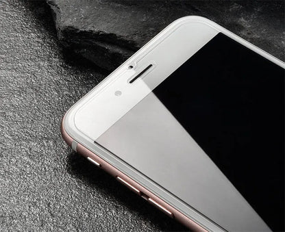 Tempered glass screen protector with 9H hardness and oleophobic coating for iPhone and Samsung phones