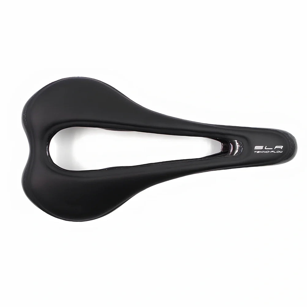 Carbon fibre bicycle saddle with 272mm length and 146mm width in black finish options