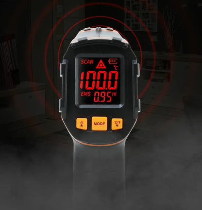 ST390A handheld infrared thermometer for industrial and studio surface temperature measurement.