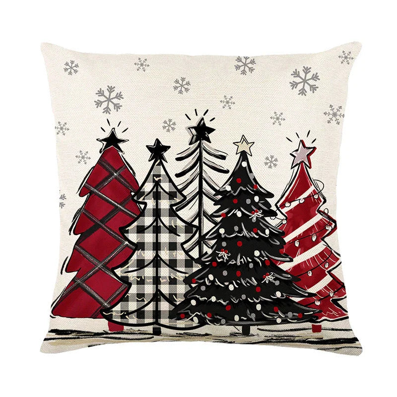 Festive Christmas cushion cover with vibrant colors and a cozy, comfortable design