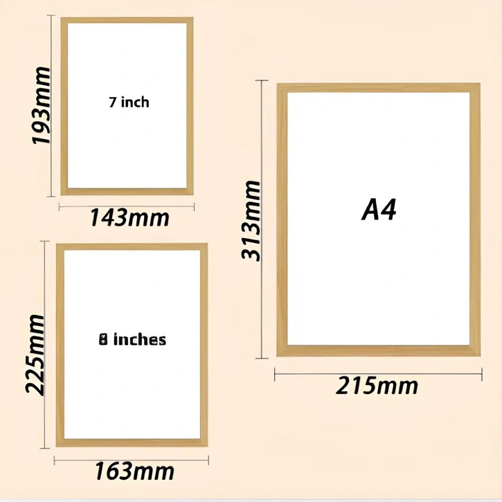 Personalised LED photo frame displaying custom black-and-white sketch with tri-colour lighting options
