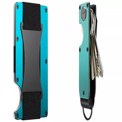 Metal carbon fiber wallet with RFID blocking technology in various colors