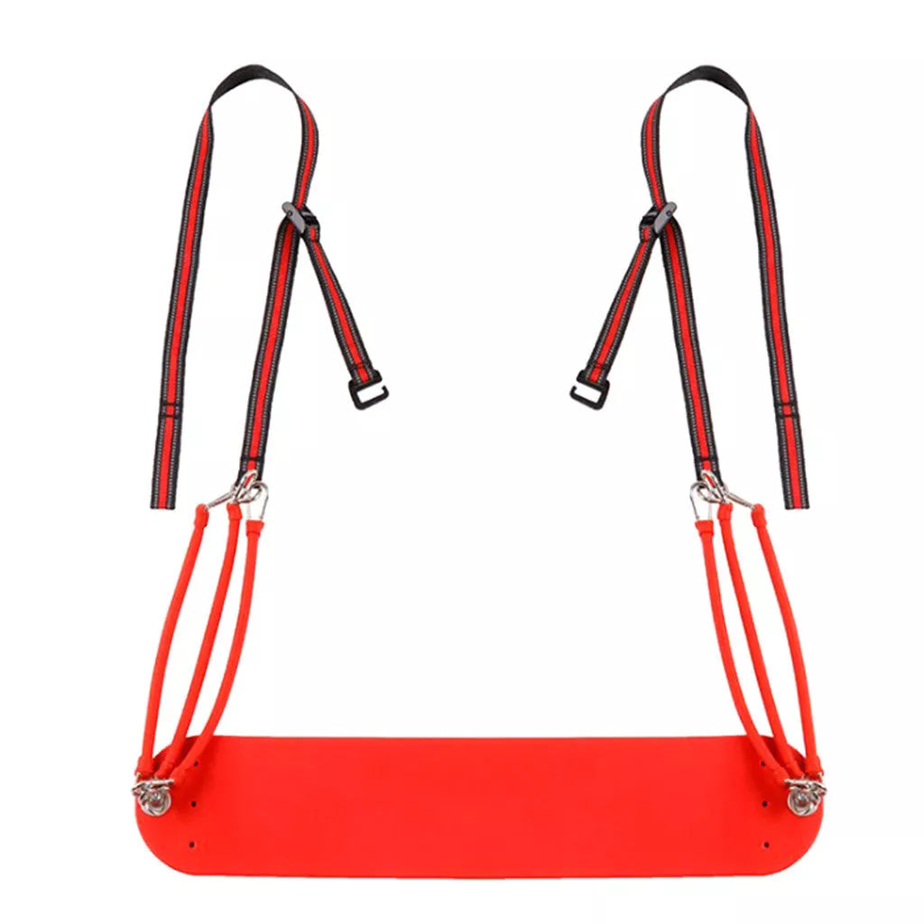 Horizontal bar auxiliary belt with elastic rope resistance for adjustable workout intensity