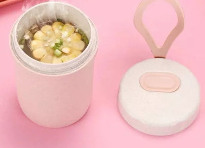 Eco-friendly wheat straw microwave lunch box with flexible lock seal