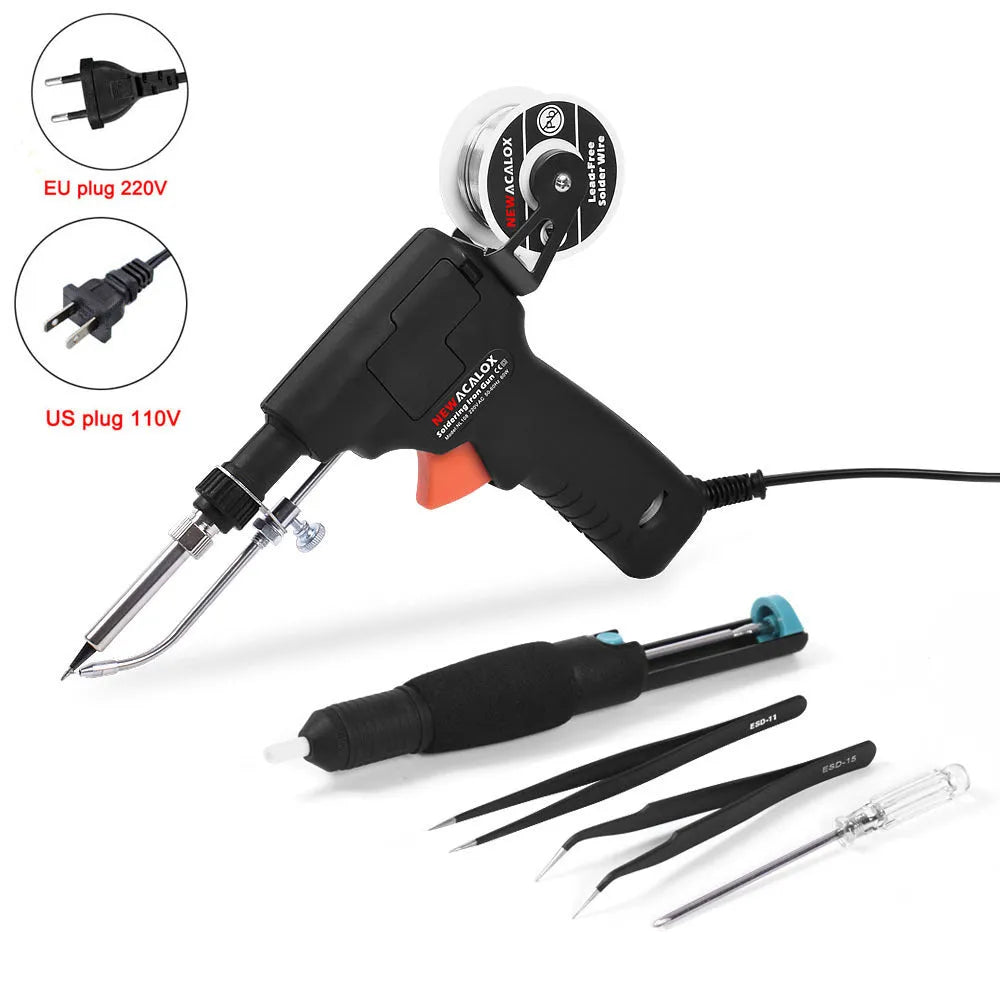 60W manual soldering iron with alloy tip, ABS plastic handle, 900M series head, and PTC ceramic heating core