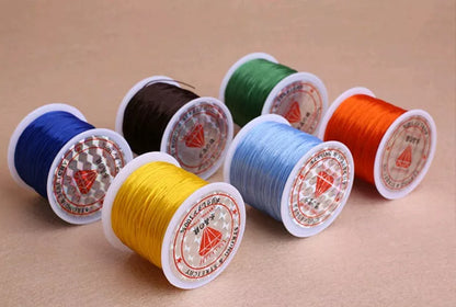 Colorful elastic wire for making stretchable bracelets and necklaces, 22 vibrant colors available