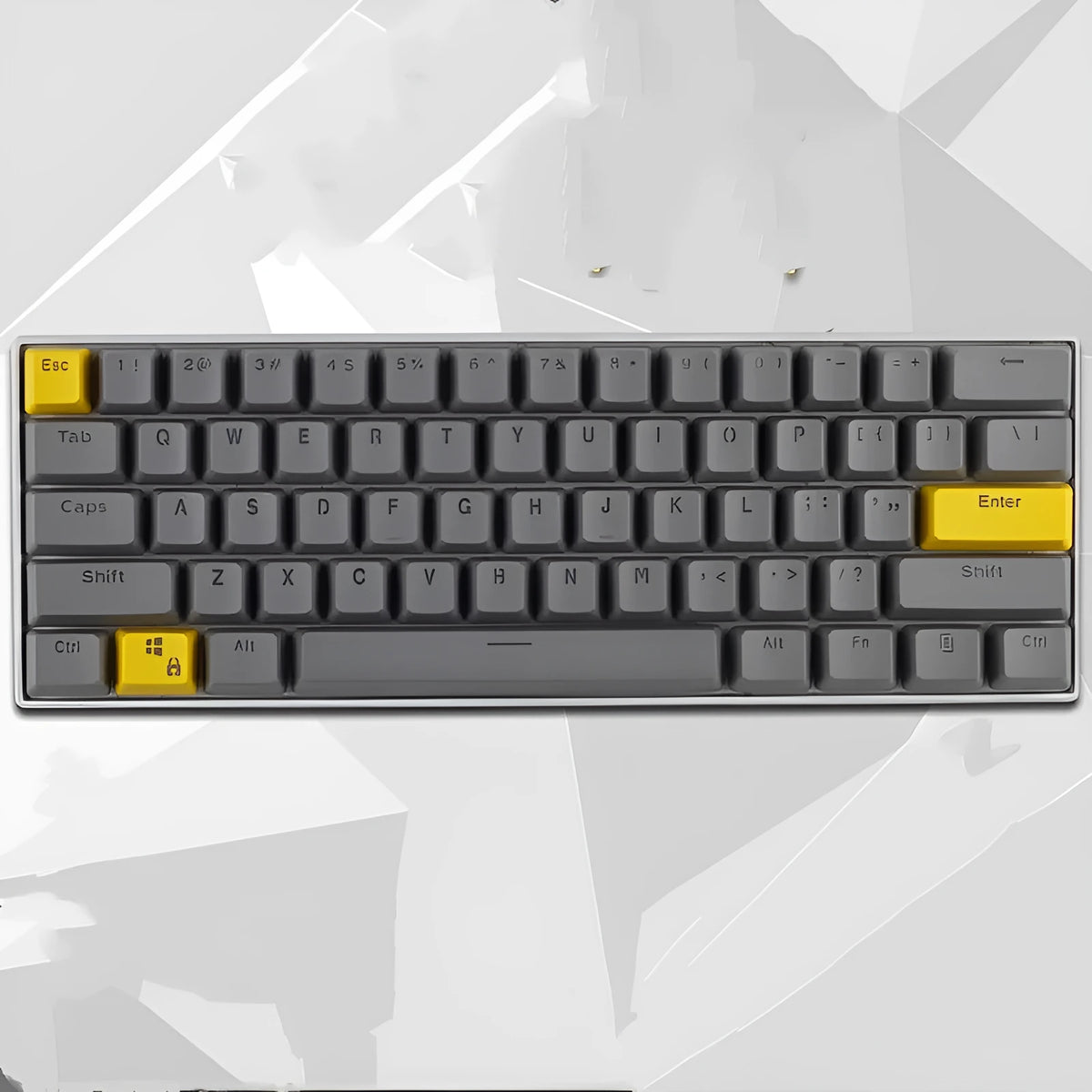 PBT transparent keycap set with matte texture and OEM height for RK61, GANSS ALT61, GH60 and I610T keyboards