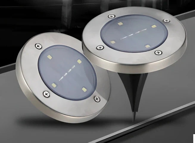 8LED waterproof solar garden light with weatherproof housing and solar panel