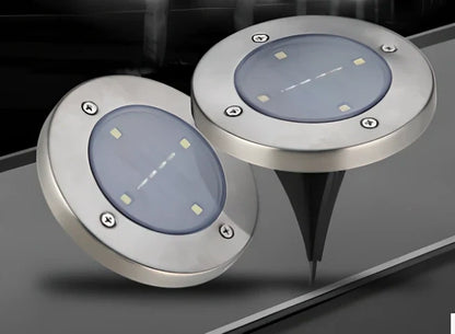 8LED waterproof solar garden light with weatherproof housing and solar panel