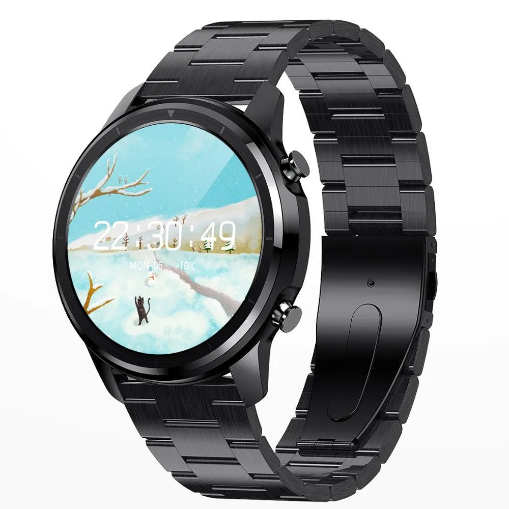 LEMFO LF26 smart bracelet with 1.3-inch screen showing fitness data on wrist