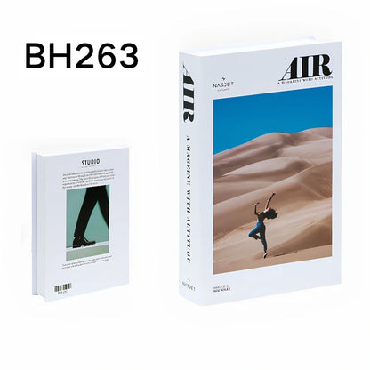 Simulation book ornament 27x18x6cm cardboard decorative prop with text design